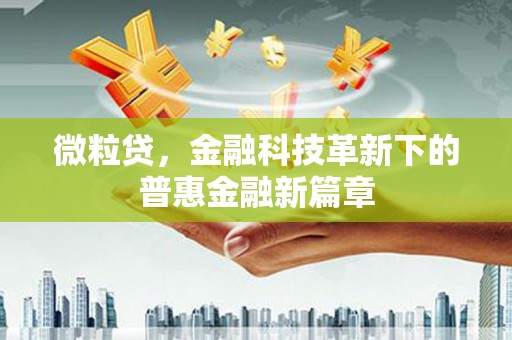 弓长岭微粒贷，金融科技革新下的普惠金融新篇章