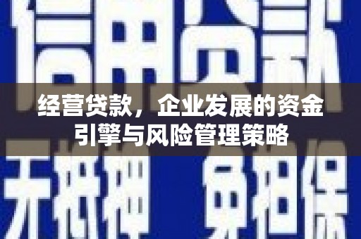 弓长岭经营贷款，企业发展的资金引擎与风险管理策略