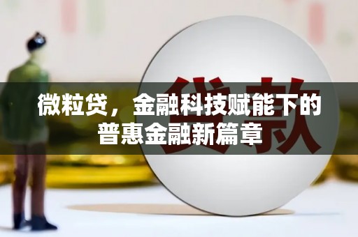 弓长岭微粒贷，金融科技赋能下的普惠金融新篇章