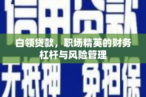 弓长岭白领贷款，职场精英的财务杠杆与风险管理