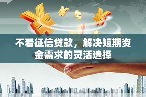 弓长岭不看征信贷款，解决短期资金需求的灵活选择