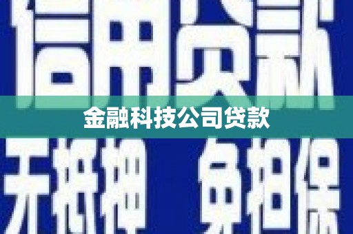 弓长岭金融科技公司贷款