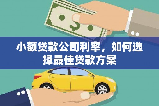 弓长岭小额贷款公司利率，如何选择最佳贷款方案
