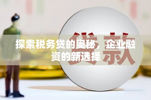 弓长岭探索税务贷的奥秘，企业融资的新选择