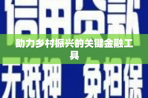 弓长岭助力乡村振兴的关键金融工具