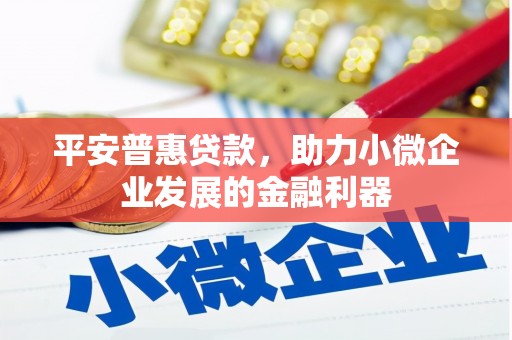 弓长岭平安普惠贷款，助力小微企业发展的金融利器