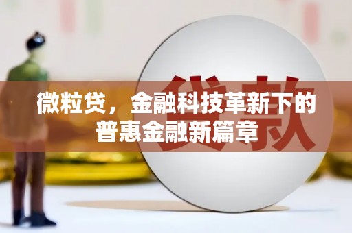 弓长岭微粒贷，金融科技革新下的普惠金融新篇章