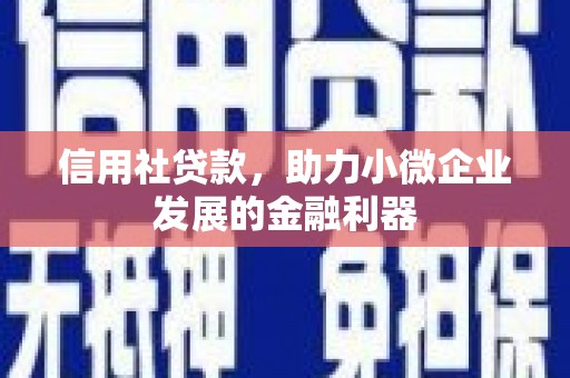 弓长岭信用社贷款，助力小微企业发展的金融利器