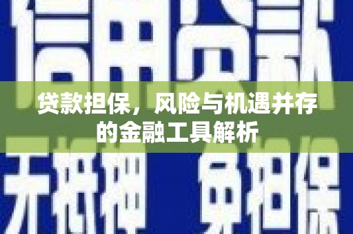 弓长岭贷款担保，风险与机遇并存的金融工具解析