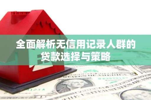 弓长岭全面解析无信用记录人群的贷款选择与策略